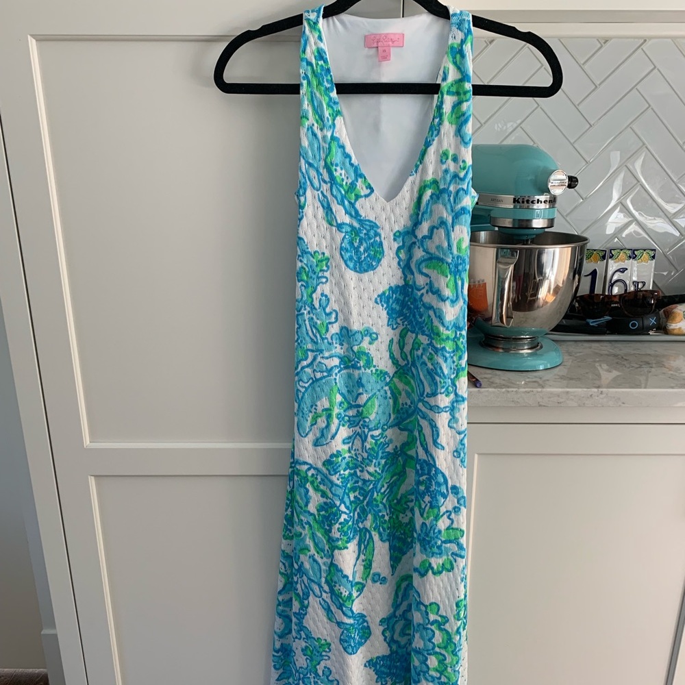 Like New Lilly Pulitzer Crochet/Lace Maxi Dress